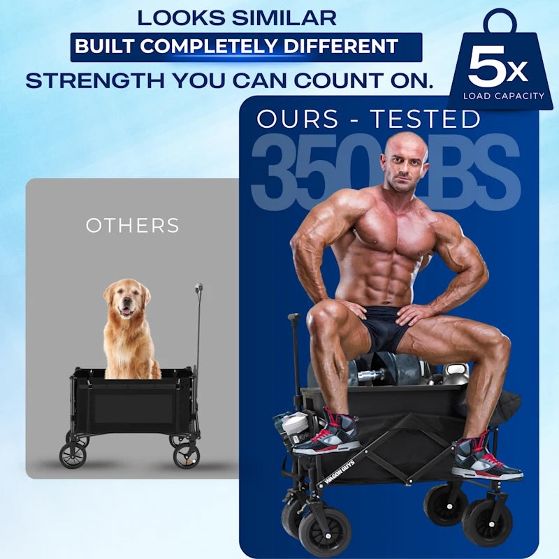 350LB Foldable Wagon Cart with Extra Large Wheels
