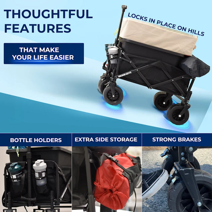350LB Foldable Wagon Cart with Extra Large Wheels